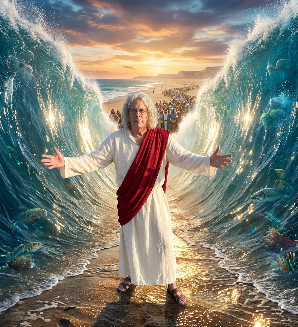 Uncle Nick parting the Red Sea